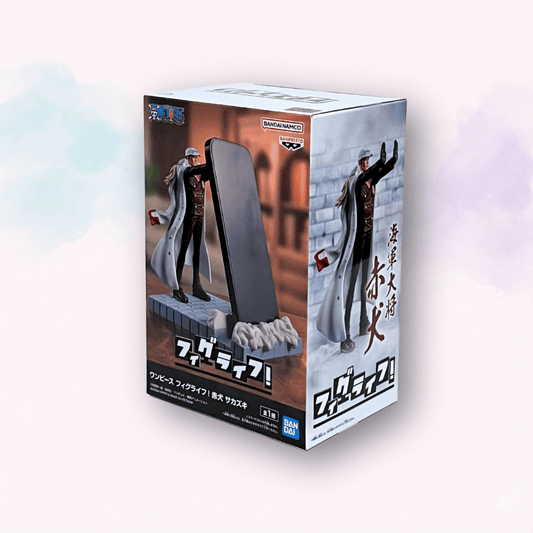 Figure One Piece Akainu Sakazuki FiguLife Stand per Smartphone Banpresto originale giapponese - Kyodai Store