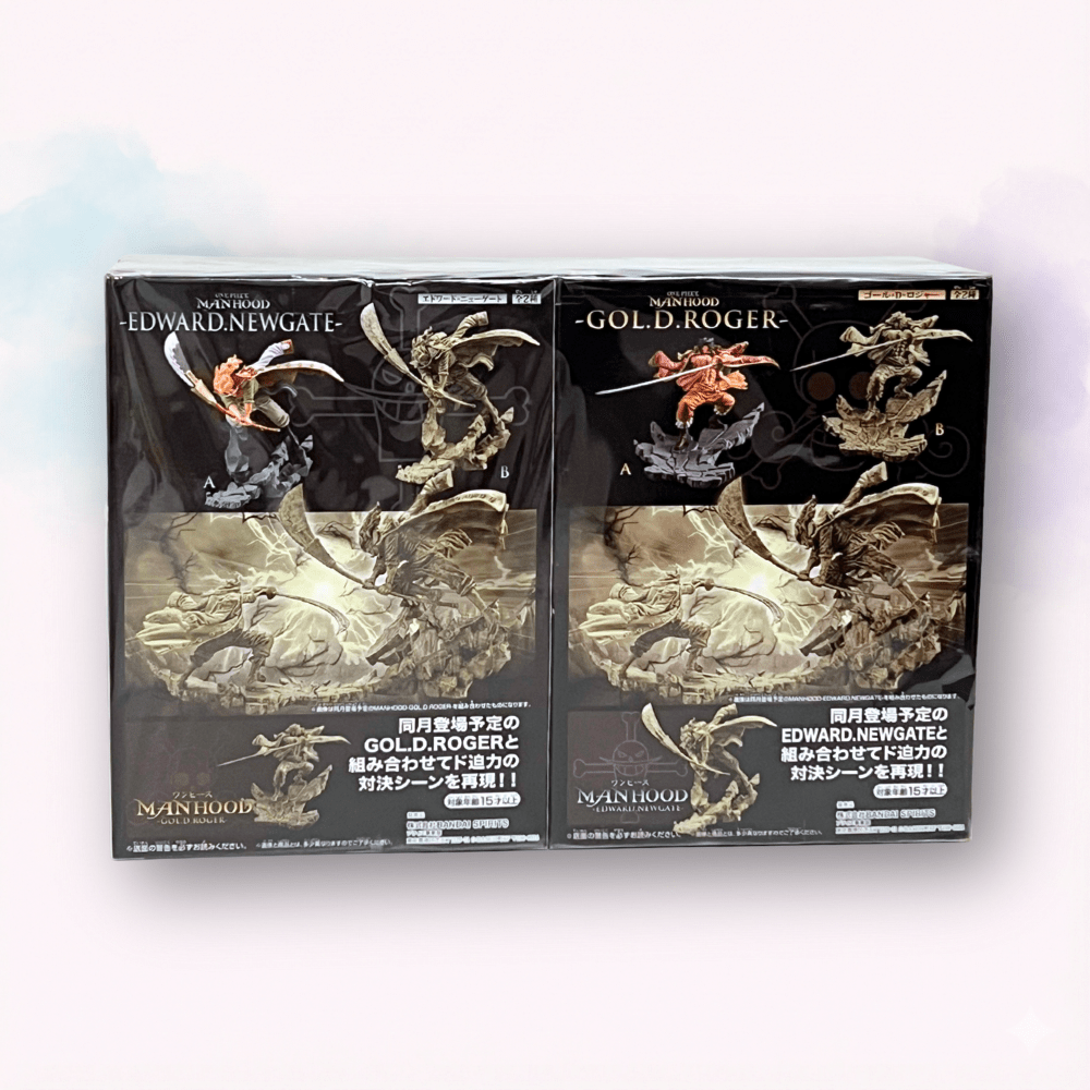 Figure One Piece Gol D. Roger e Edward Newgate Barbabianca Manhood Banpresto originale giapponese - Kyodai Store