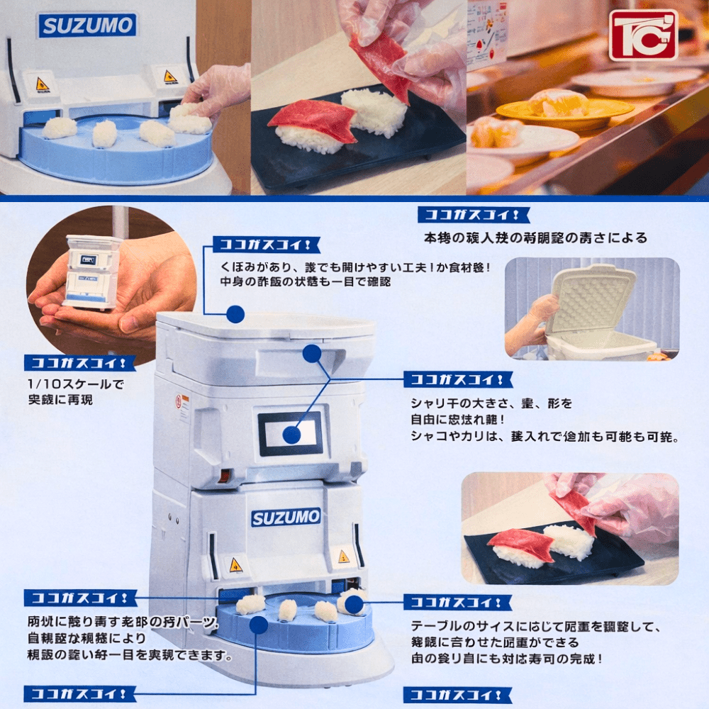 Miniatura Suzumo Sushi Robot scala 1/10 gashapon giapponese originale - Kyodai Store 2