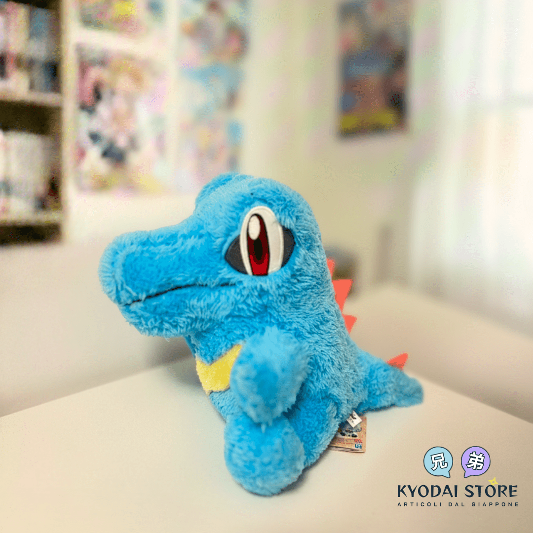 Plush da Collezione Pokémon Center Originale: Totodile Fluffy Edition (Serie Fuwa Fuwa)