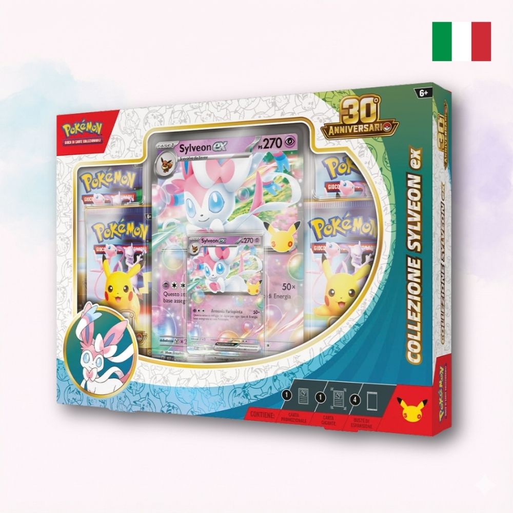 Pokémon TCG Collezione Sylveon ex 30° Anniversario ITA con carta promo jumbo e 4 buste - Kyodai Store