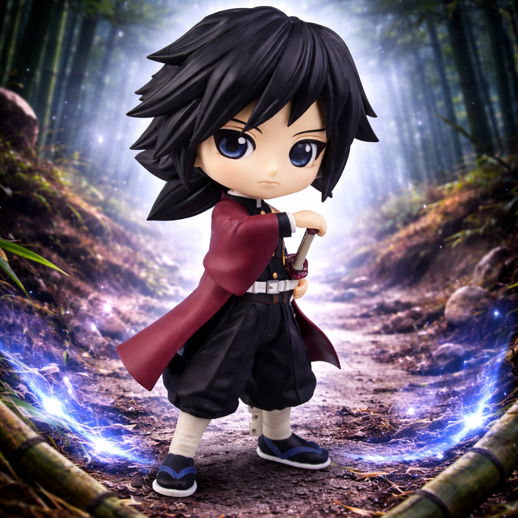 Demon Slayer Q Posket Giyu Tomioka Sepia Color Ver. Banpresto figure originale giapponese - Kyodai Store