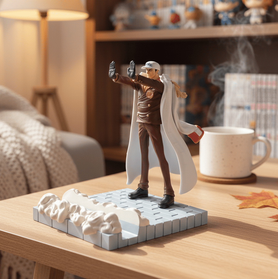 Figure One Piece Akainu Sakazuki FiguLife Stand per Smartphone Banpresto originale giapponese - Kyodai Store