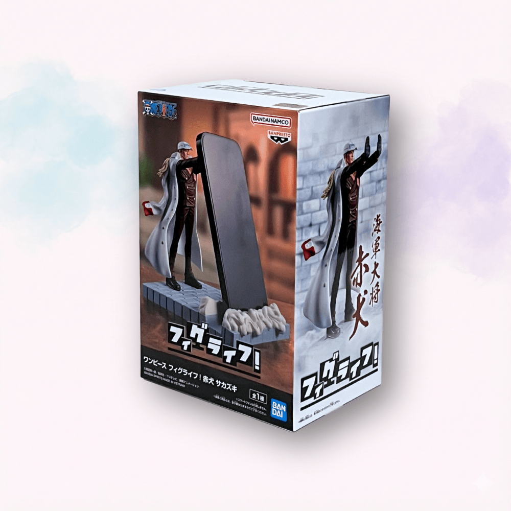 Figure One Piece Akainu Sakazuki FiguLife Stand per Smartphone Banpresto originale giapponese - Kyodai Store