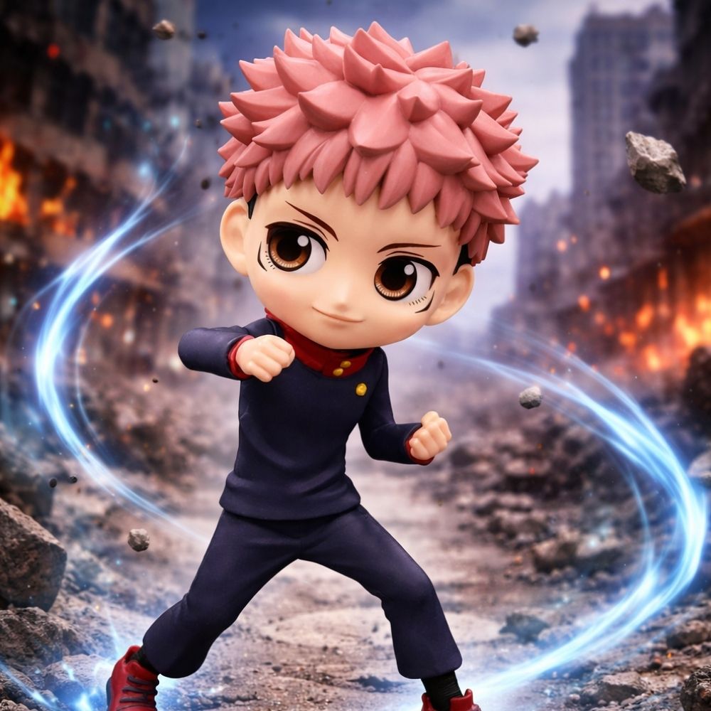 Jujutsu Kaisen Q Posket Yuji Itadori Banpresto figure originale giapponese stile chibi - Kyodai Store