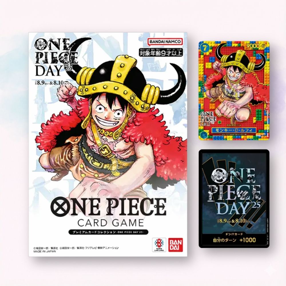 One Piece Card Game One Piece Day 2025 Premium Card Collection con carte promo Luffy e carta DON anniversario originale giapponese Bandai - Kyodai Store