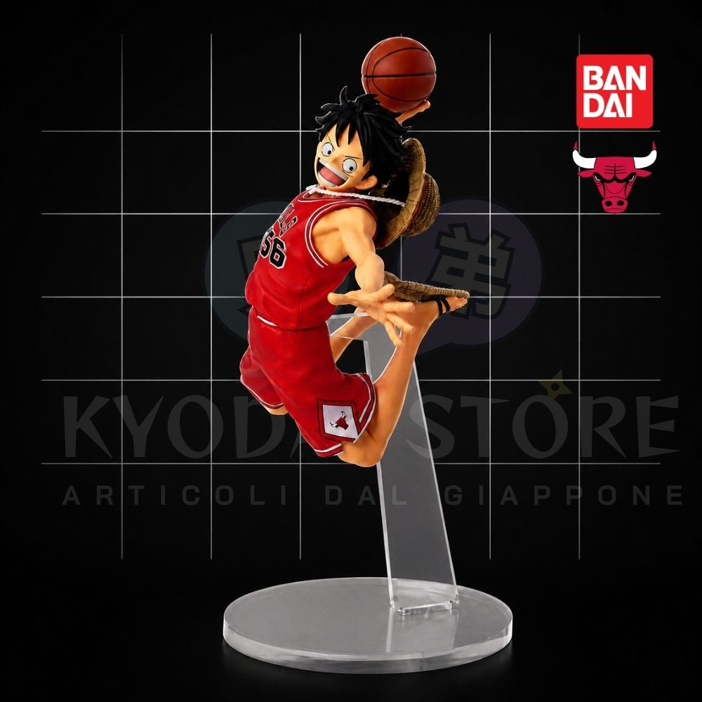 One Piece Monkey D Luffy Basketball Figure Bandai ispirata ai Chicago Bulls originale giapponese - Kyodai Store