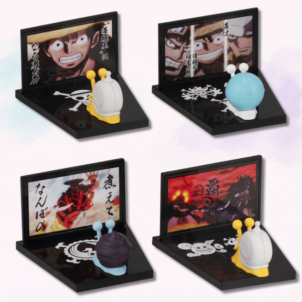 One Piece Pro-Snail Figure Collection 02 Bandai mini figure Lumacofono con scena anime Wano gashapon originale giapponese - Kyodai Store