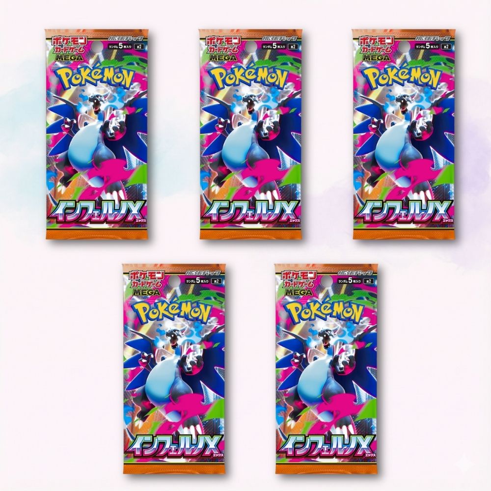 Pokémon TCG Booster Pack Inferno X M2 giapponese Promo x5 con 5 bustine originali - Kyodai Store