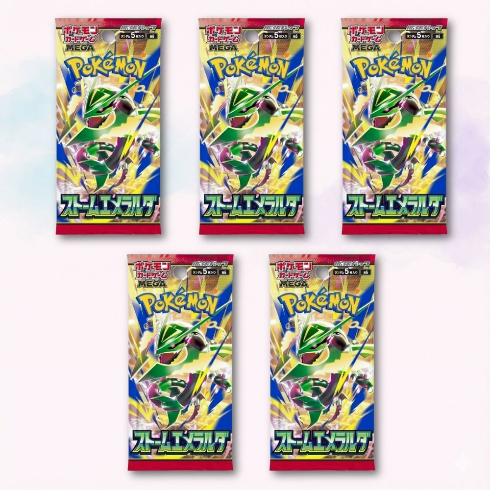 Pokémon TCG Booster Pack Storm Emerald M6 giapponese Promo x5 con 5 bustine originali - Kyodai Store