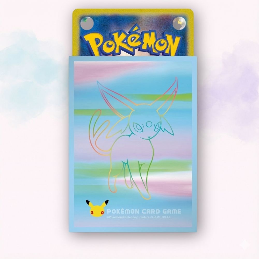 Pokémon TCG Card Sleeves Premium Gloss Espeon 30th Celebration Jap 64 sleeves originali Pokémon Center Japan - Kyodai Store